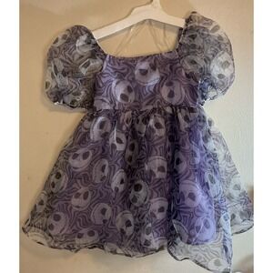 Disney's‎ Nightmare Before Christmas Girl's Jack Skellington Dress Purple Large